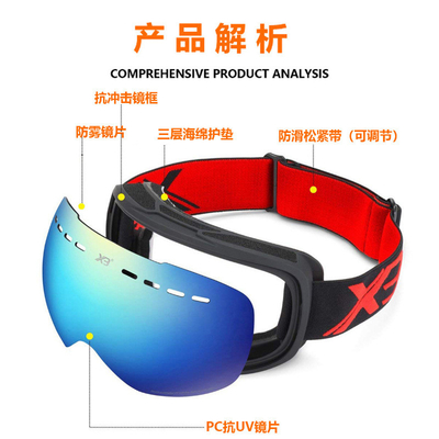 La Chine Ski Google PC Mirror Lentilles de blocage UV lunettes de neige de changement facile pour la myopie Lentilles fournisseur