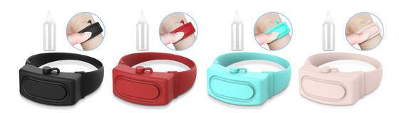 Chine Distributeur portable Pum d'aseptisant de main de Sous-emballage d'aseptisant de main de silicone de bracelet de bracelet de distributeur désinfectant de main fournisseur