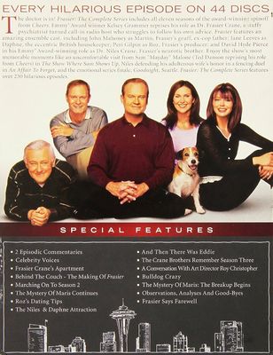 La boîte faite sur commande de DVD place le film de l'Amérique la série complète Frasier : Les saisons de série complète 1-11 fournisseur