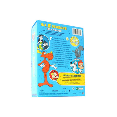 La boîte faite sur commande de DVD place le film de l'Amérique la série complète les aventures de rocheux et Bullwinkle et amis : Le complet fournisseur