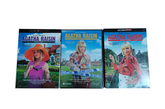 La boîte faite sur commande de DVD place le film de l'Amérique la série complète Agatha Raisin Season 1-3 fournisseur