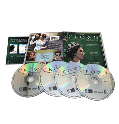 La boîte faite sur commande de DVD place le film de l'Amérique la série complète la saison 3 de couronne fournisseur