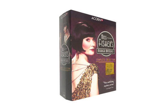 La boîte faite sur commande de DVD place le film de l'Amérique la collection complète de meurtres et mystères de Mlle Fisher de série complète fournisseur