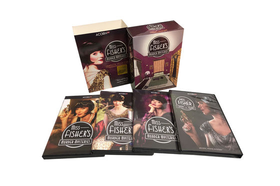 La boîte faite sur commande de DVD place le film de l'Amérique la collection complète de meurtres et mystères de Mlle Fisher de série complète fournisseur