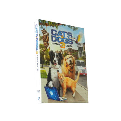 La boîte faite sur commande de DVD place le film de l'Amérique les chats de série complète et les chiens 3 pattes unissent ! fournisseur