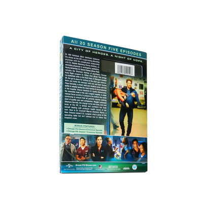 La boîte faite sur commande de DVD place le film de l'Amérique la série complète Chicago Med Season 5 fournisseur